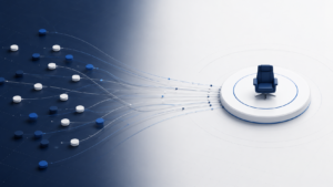 A scattered set of decisions resolving onto one clearly defined leadership position