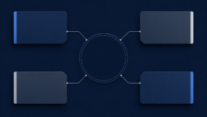Several marketing function blocks pointing toward a central empty position with no clear owner